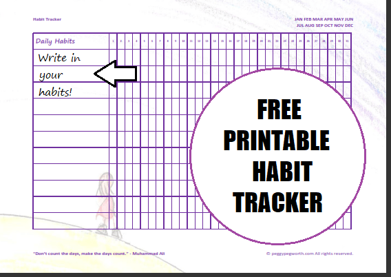 Free printable habit tracker