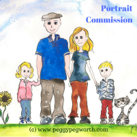 Cartoon family portrait